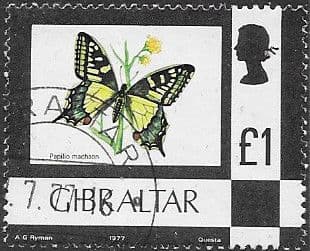 Gibraltar 1977 Birds, Flowers, Fish and Butterflies SG 388 Fine Used