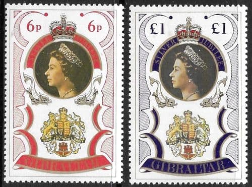 Gibraltar 1977 Royal Silver Jubilee Set Fine Mint