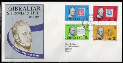 Gibraltar 1979 Death Centenary of Sir Rowland Hill Official First Day Cover