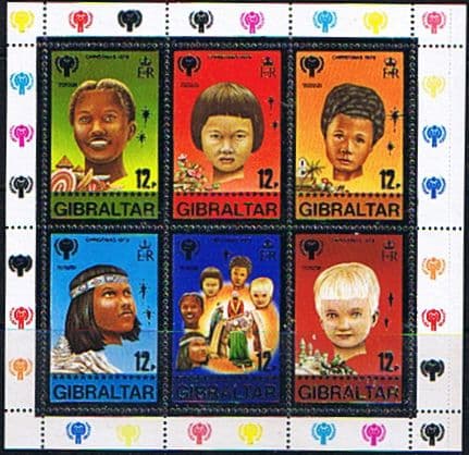 Gibraltar 1979 International Year of the Child Set in Sheet Fine Mint
