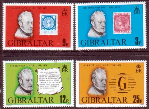 Gibraltar 1979 Rowland Hill Set Fine Mint