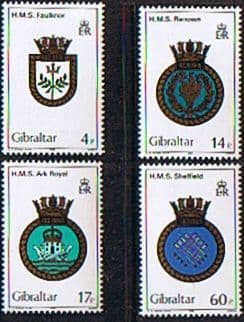 Gibraltar 1983 Naval Crests Fine Mint