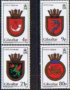 Gibraltar 1985 Naval Crests Fine Mint