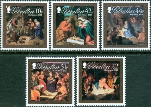 Gibraltar 2011 Christmas. Nativity Art Set Fine Mint