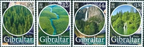 Gibraltar 2011 Europa. Year of Forests Set Fine Mint