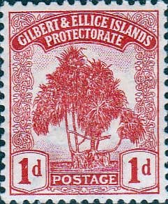 Gilbert and Ellice Islands 1911 SG 9 Tree Pandanus Pine Fine Mint
