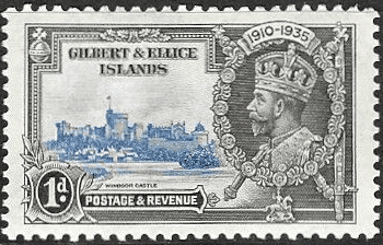 Gilbert and Ellice Islands 1935 King George V Silver Jubilee SG 36 Fine Mint