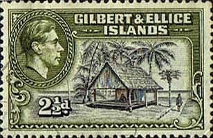 Gilbert and Ellice Islands 1939 Canoe and Boathouse SG 47 Fine Used