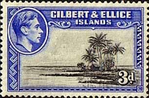 Gilbert and Ellice Islands 1939 Seascape and Palm Trees SG 48 Fine Mint