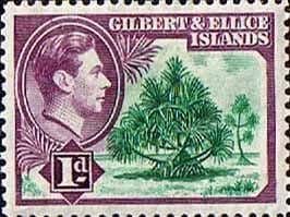 Gilbert and Ellice Islands 1939 SG 44 Trees Pandanus Pine Fine Mint