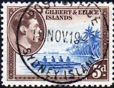 Gilbert and Ellice Islands 1939 SG 49 Canoe Fine Used