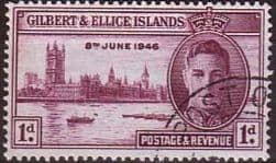 Gilbert and Ellice Islands 1946 King George VI Victory SG 55 Fine Used