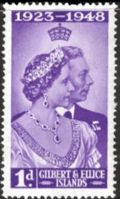 Gilbert and Ellice Islands 1948 King George VI Royal Silver Wedding SG 57 Fine Mint