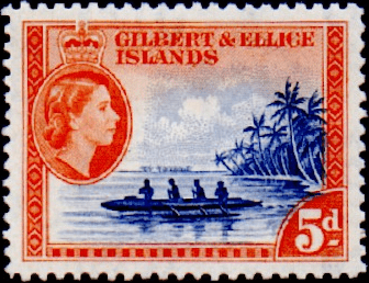 Gilbert and Ellice Islands 1956 Ellice Islands Canoe SG 69 Fine Mint