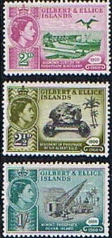 Gilbert and Ellice Islands 1960 Diamond Jubilee of Phosphate Set Fine Mint