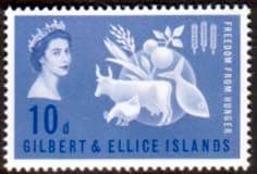 Gilbert and Ellice Islands 1963 Freedom From Hunger Fine Mint