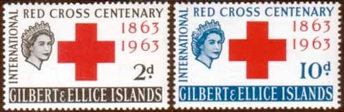 Gilbert and Ellice Islands 1963 Red Cross Centenary Set Fine Mint