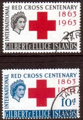Gilbert and Ellice Islands 1963 Red Cross Centenary Set Fine Used