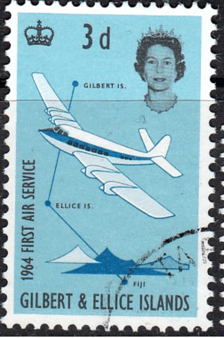 Gilbert and Ellice Islands 1964 First Air Service SG 82 Fine Used