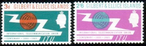 Gilbert and Ellice Islands 1965 International Telecommunication Union Set Fine Mint