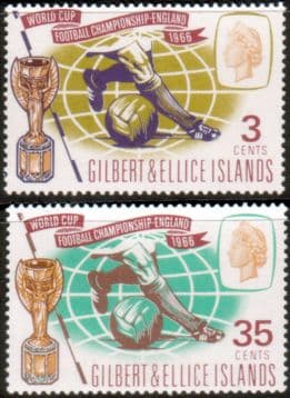 Gilbert and Ellice Islands 1966 Football World Cup Set Fine Mint