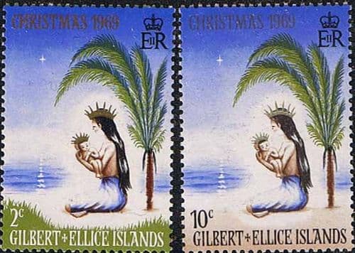 Gilbert and Ellice Islands 1969 Christmas Set Fine Mint