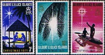 Gilbert and Ellice Islands 1971 Christmas Set Fine Mint