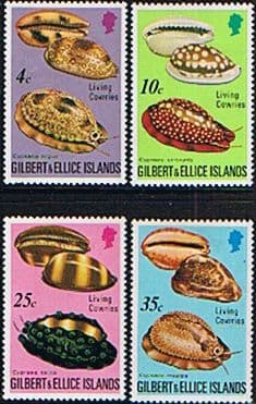 Gilbert and Ellice Islands 1975 Cowrie Shells Set Fine Mint