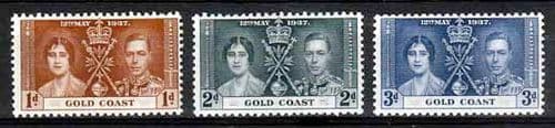 Gold Coast 1937 King George VI Coronation Set Fine Mint