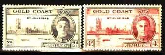 Gold Coast 1946 King George VI Victory Set Fine Mint