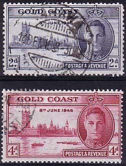 Gold Coast 1946 King George VI Victory Set Fine Used