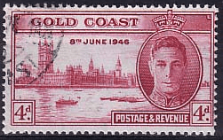 Gold Coast 1946 King George VI Victory SG 134 Fine Used