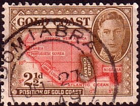 Gold Coast 1948 SG 139 Map Fine Used