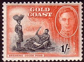 Gold Coast 1948 SG 143 Breaking Cocoa Pods Good Mint
