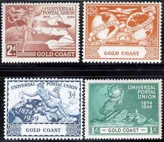 Gold Coast 1949 Universal Postal Union Set Fine Mint