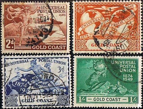Gold Coast 1949 Universal Postal Union Set Fine Used