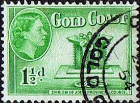Gold Coast 1952 SG 155 Queen Elizabeth Council Emblem Fine Used