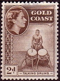 Gold Coast 1952 SG 156 Queen Elizabeth Talking Drums Fine Mint