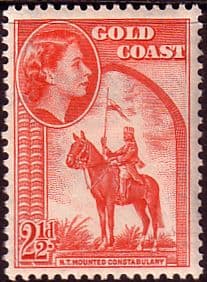 Gold Coast 1952 SG 157 Queen Elizabeth Mounted Constabulary Fine Mint