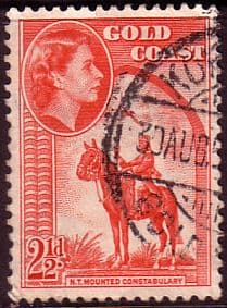 Gold Coast 1952 SG 157 Queen Elizabeth Mounted Constabulary Fine Used