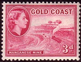 Gold Coast 1952 SG 158 Queen Elizabeth Manganese Mine Fine Mint
