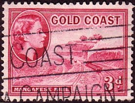 Gold Coast 1952 SG 158 Queen Elizabeth Manganese Mine Fine Used
