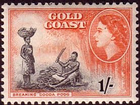 Gold Coast 1952 SG 161 Queen Elizabeth Breaking Cocoa Pods Fine Mint