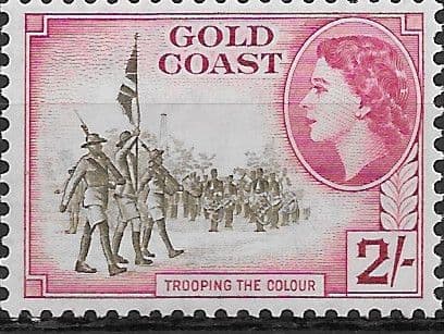 Gold Coast 1952 SG 162 Queen Elizabeth Trooping The Colour Fine Mint