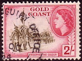 Gold Coast 1952 SG 162 Queen Elizabeth Trooping The Colour Fine Used