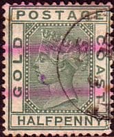 Gold Coast Ghana 1884 SG 11 Queen Victoria Fine Used