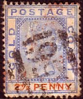 Gold Coast Ghana 1884 SG 14 Queen Victoria Fine Used