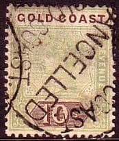 Gold Coast Ghana 1898 SG 34 Queen Victoria Fine Used