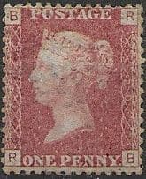 Great Britain 1858 Queen Victoria Penny Red SG 43 Plate 120 Fine Mint