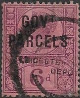 Great Britain 1887 Queen Victoria Government Parcels Overprint SG O66 Fine Used